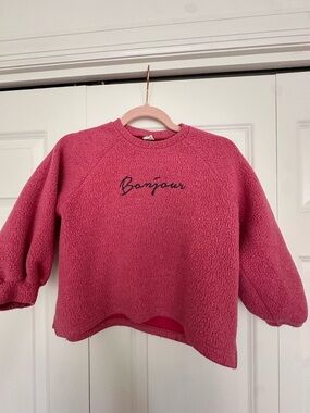 Bonjour Pink Sherpa Pullover